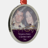 Hochzeitscoulis 1. Weihnachtsdekoration des Fotos Ornament Aus Metall (Rechts)