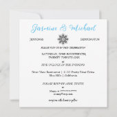 Hochzeitscoupe Damask Einladung (Rückseite)