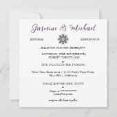 Hochzeitscoupe Damask Einladung (Rückseite)