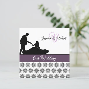 Hochzeitscoupe Damask Einladung
