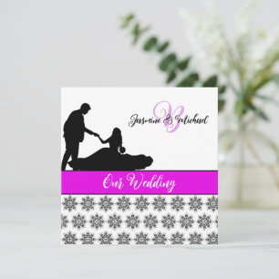 Hochzeitscoupe Damask Einladung
