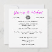 Hochzeitscoupe Damask Einladung (Rückseite)