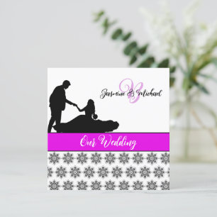 Hochzeitscoupe Damask Einladung