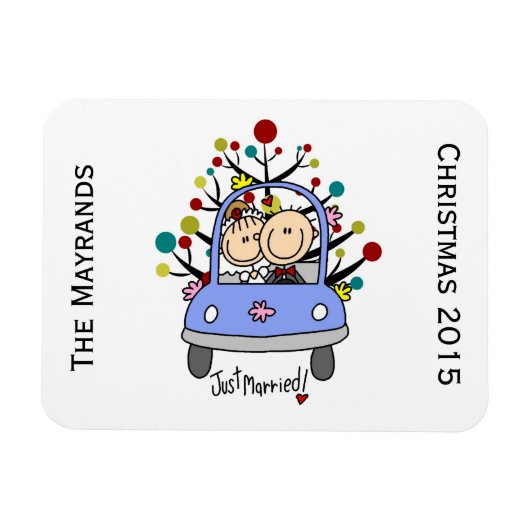 Hochzeitscoupe Personalisiert Holiday Flexi Magnet (Horizontal)