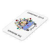 Hochzeitscoupe Personalisiert Holiday Flexi Magnet (Linke Seite)