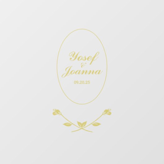 Hochzeitscoupe transparenter Fußboden Decal und Au Fensteraufkleber (Blatt)