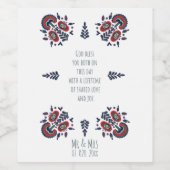 Hochzeitscouple, frisch gezapfter Segen, Verlobung Weinetikett (Einzelnes Label)