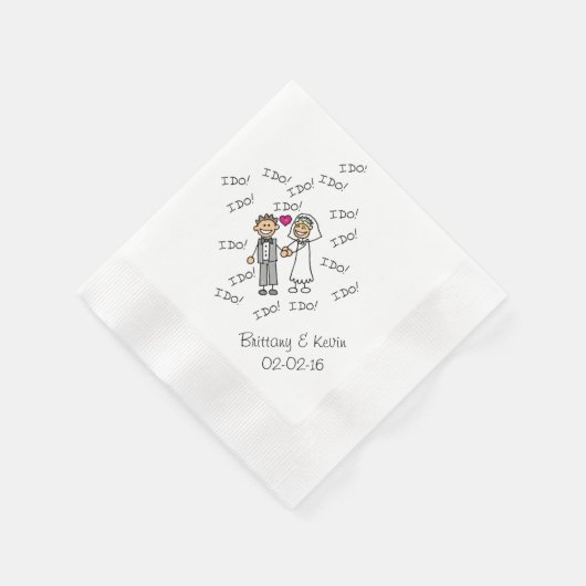 Hochzeitscouple I machen Personalisiertes Papier N Serviette (Ecke)