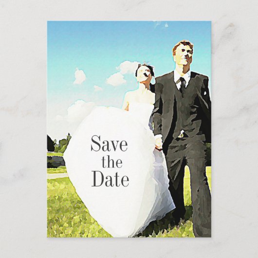 Hochzeitscouple in Field STD Postkarte (Vorderseite)