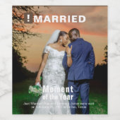 Hochzeitscover zum Fotospass Weinetikett (Einzelnes Label)