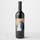 Hochzeitscover zum Fotospass Weinetikett (Vorderseite)