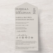 Hochzeitscreme Alle in einem laden Save the Date All In One Einladung (Innen)