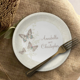 Hochzeitscreme mit 3 Tinten Pappteller