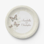 Hochzeitscreme mit 3 Tinten Pappteller (Vorderseite)