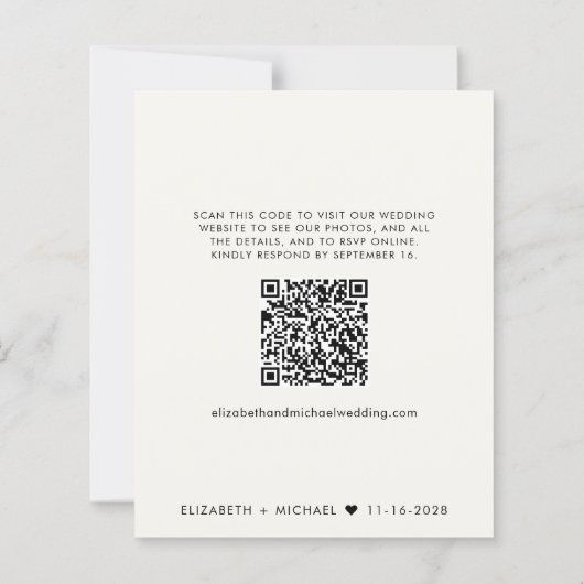 Hochzeitscreme-QR-Code glücklich immer nach dem Pa (Rückseite)