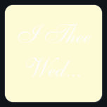 Hochzeitscreme Quadratischer Aufkleber<br><div class="desc">Colour Matching Cream Designer Hochzeitscreme und White Invitation Umschlag Aufkleber - Hochzeitsplaner versuchen normalerweise zu entziffern: Wer hat die schönsten Hochzeitsfeiern? Diese schönen und maßgeschneiderten Designer-Aufkleber für Hochzeitscreme und Weißes Einladungs-Envelope kommen neben anderen Sorten von Hochzeitsaufklebern auch für maßgeschneiderte Hochzeitspostkarten zum Einsatz. Ideen, um Ihre Hochzeitscreme und Weiß zu personalisieren...</div>