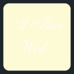 Hochzeitscreme Quadratischer Aufkleber<br><div class="desc">Colour Matching Cream Designer Hochzeitscreme und White Invitation Umschlag Aufkleber - Hochzeitsplaner versuchen normalerweise zu entziffern: Wer hat die schönsten Hochzeitsfeiern? Diese schönen und maßgeschneiderten Designer-Aufkleber für Hochzeitscreme und Weißes Einladungs-Envelope kommen neben anderen Sorten von Hochzeitsaufklebern auch für maßgeschneiderte Hochzeitspostkarten zum Einsatz. Ideen, um Ihre Hochzeitscreme und Weiß zu personalisieren...</div>