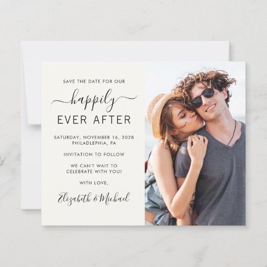 Hochzeitscreme Save the Date (Vorderseite)