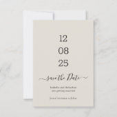Hochzeitscreme Save the Date neutral (Vorderseite)