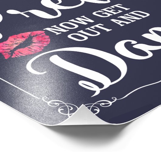 Hochzeitsdamenbadezimmern signieren seltsame Farbe Fotodruck (Ecke)