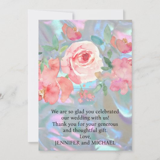 Hochzeitsdanken Dankeskarte (Vorderseite)