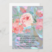 Hochzeitsdanken Dankeskarte (Vorne/Hinten)