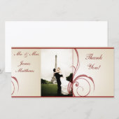 Hochzeitsdanken Dankeskarte (Vorne/Hinten)