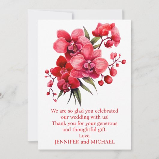 Hochzeitsdanken Dankeskarte (Vorderseite)