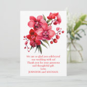 Hochzeitsdanken Dankeskarte (Stehend Vorderseite)