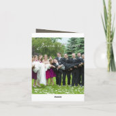 Hochzeitsdanken Dankeskarte (Rückseite)