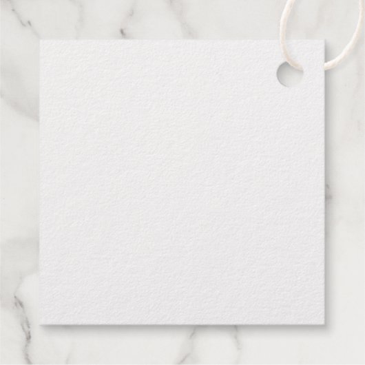 Hochzeitsdanken: Elegante Handwriting Script Chic Geschenkanhänger (Rückseite)