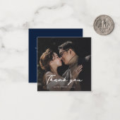 Hochzeitsdanken Elegantes Foto Script Custom Mitteilungskarte (Vorderseite/Rückseite Beispiel)