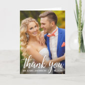 Hochzeitsdanken: Foto-Faltkarte für Braut und Bode Dankeskarte (Vorderseite)