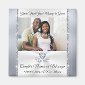 Hochzeitsdanken, FOTO, Personalisiert Magnet (Vorne)