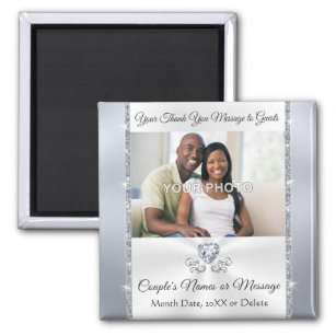 Hochzeitsdanken, FOTO, Personalisiert Magnet