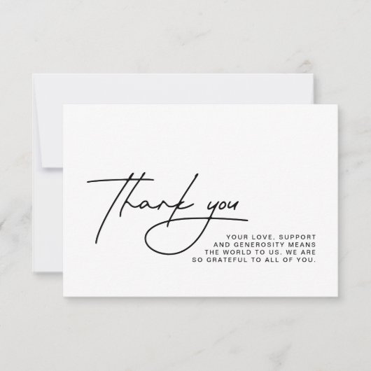 Hochzeitsdanken - Fotokarte Dankeskarte (Vorderseite)