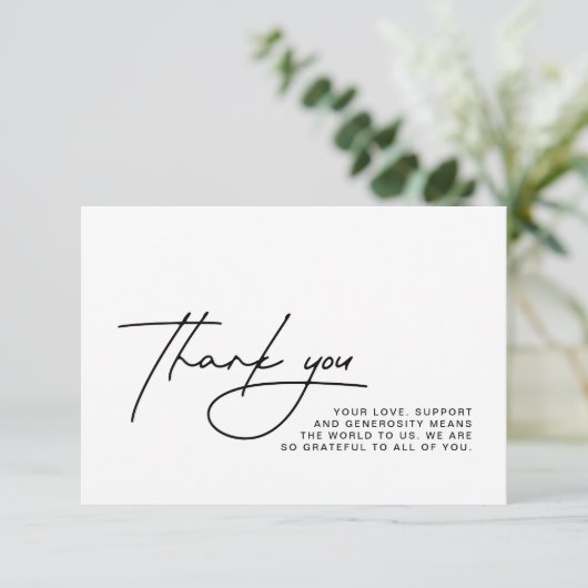 Hochzeitsdanken - Fotokarte Dankeskarte (Stehend Vorderseite)