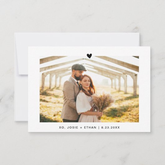 Hochzeitsdanken - Fotokarte Dankeskarte (Rückseite)