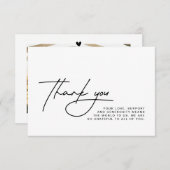 Hochzeitsdanken - Fotokarte Dankeskarte (Vorne/Hinten)