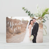 Hochzeitsdanken - Fotokarte Dankeskarte (Stehend Vorderseite)