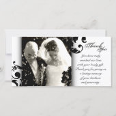 Hochzeitsdanken - Fotokarte - Schwarz & Weiß Dankeskarte (Vorderseite)