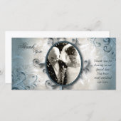 Hochzeitsdanken - Fotokarte - Vintage Foliage Dankeskarte (Vorne/Hinten)