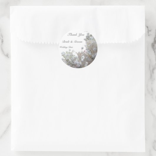 Hochzeitsdanken für den Round Sticker (Tasche)