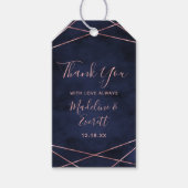 Hochzeitsdanken für die geometrische Hochzeit von Geschenkanhänger (Vorderseite)