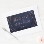 Hochzeitsdanken für die geometrische Hochzeit von  Rechteckiger Aufkleber (Umschlag)