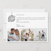 Hochzeitsdanken für die Karte Disco-Ball (Rückseite)