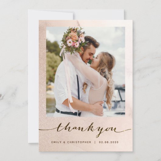 Hochzeitsdanken für Ihr Foto, Beach Wedding Einladung (Vorderseite)