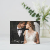 Hochzeitsdanken für Ihr Foto Postkarte (Stehend Vorderseite)
