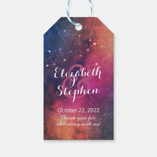 Hochzeitsdanken Galaxy-Sternennebel Geschenkanhänger (Vorderseite)