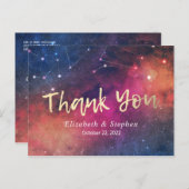 Hochzeitsdanken Galaxy-Sternennebel Postkarte (Vorne/Hinten)